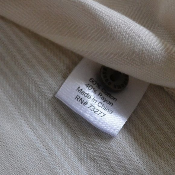 NWT Sonoma Neutral Quarter Button Down Striped Long Sleeve Flannel Shirt Size Sm - Picture 3 of 4